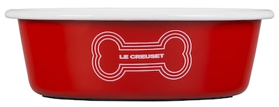 Foto 3 | Cuenco Para Perros Le Creuset, Esmaltado Sobre Acero, Tamaño Mediano, 950 Ml, Rojo - Venta Internacional.