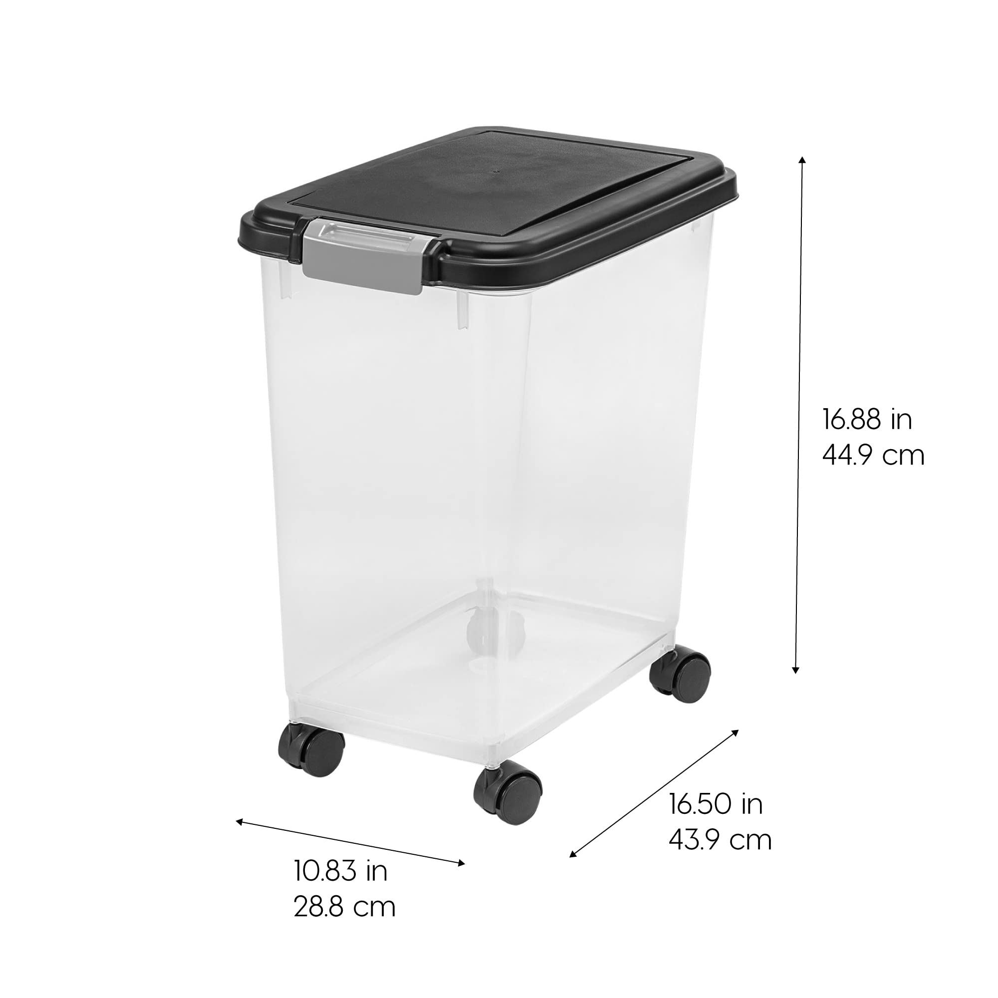 Foto 7 | Recipiente Hermético De Almacenamiento De Alimentos Iris Usa De Hasta 30 Kg, Color Negro - Venta Internacional.