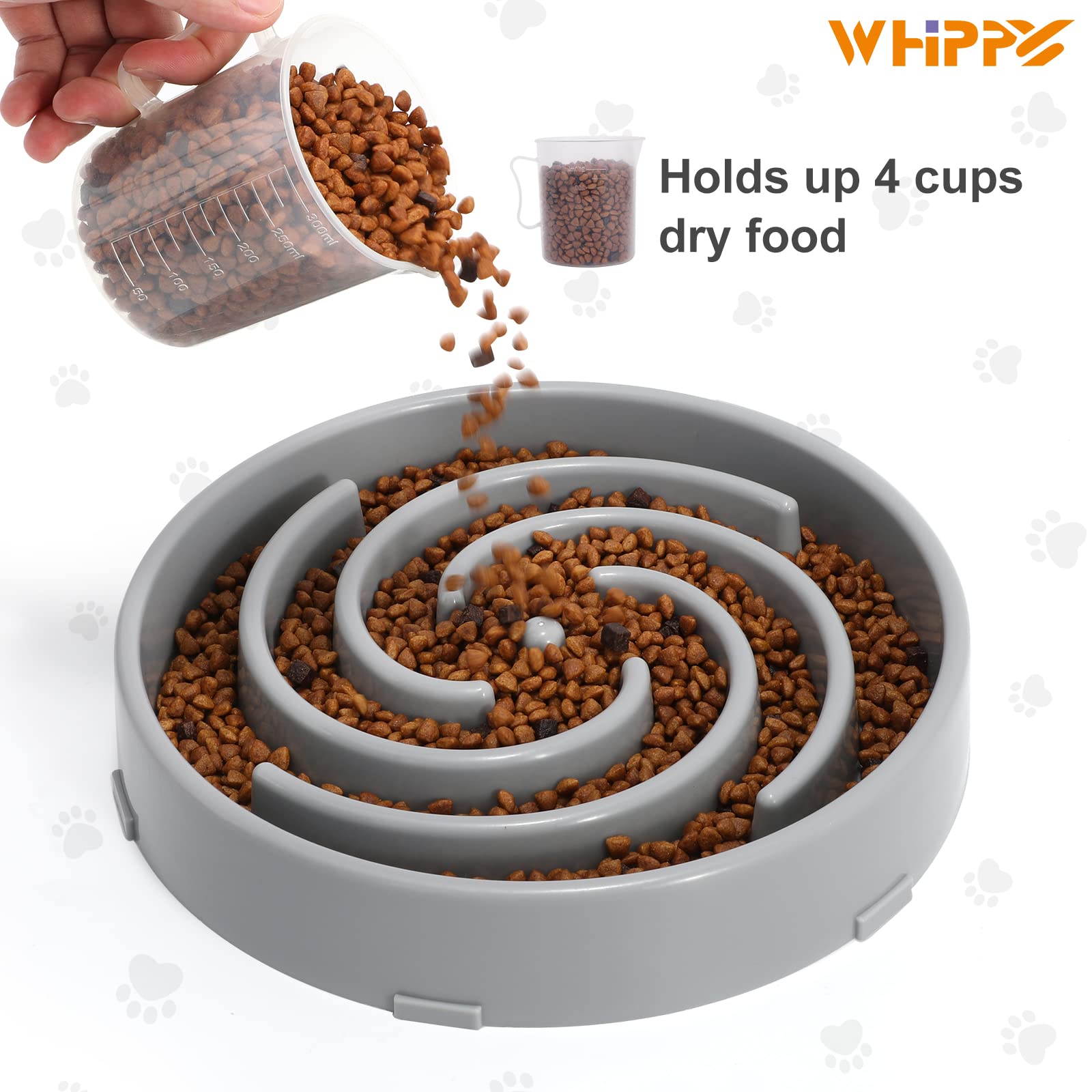 Foto 6 pulgar | Cuenco Para Perros Slow Feeder Whippy, Grande, Para Perros Grandes Y Medianos - Venta Internacional.
