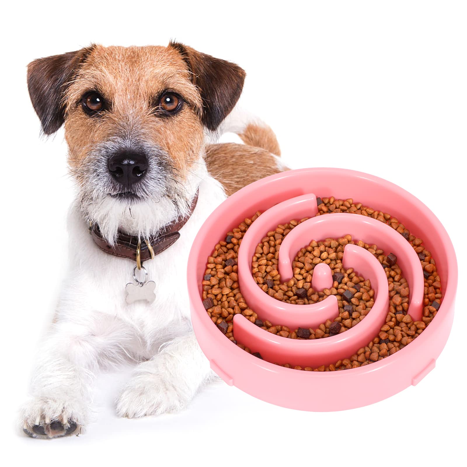Foto 2 pulgar | Bol Slow Feeder Bowl Whippy Para Comida De Perro Mediano, Plato De Agua, Color Rosa - Venta Internacional.