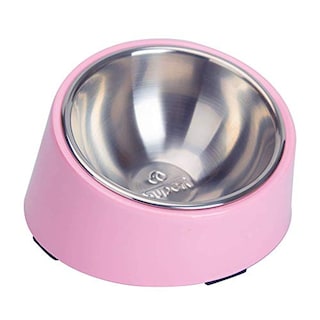 Foto 1 | Bowl Super Design 15° Inclinado Para Perros Y Gatos, Rosa Claro - Venta Internacional.