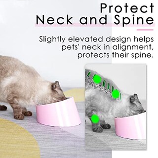 Foto 3 | Bowl Super Design 15° Inclinado Para Perros Y Gatos, Rosa Claro - Venta Internacional.