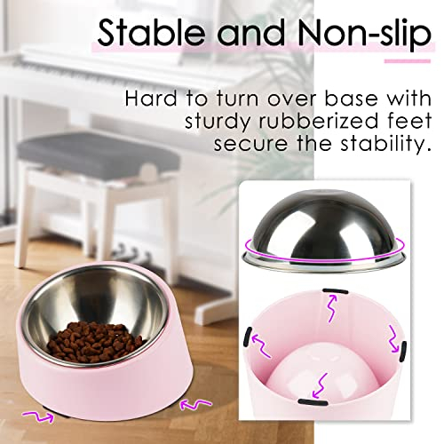 Foto 5 pulgar | Bowl Super Design 15° Inclinado Para Perros Y Gatos, Rosa Claro - Venta Internacional.