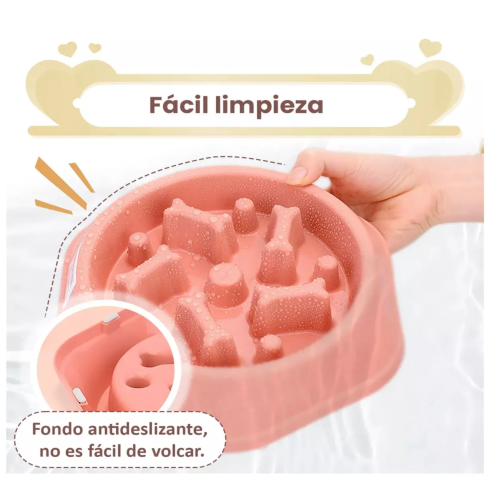 Foto 4 pulgar | Plato De Alimentación Mascota Lab.g,  Rosa