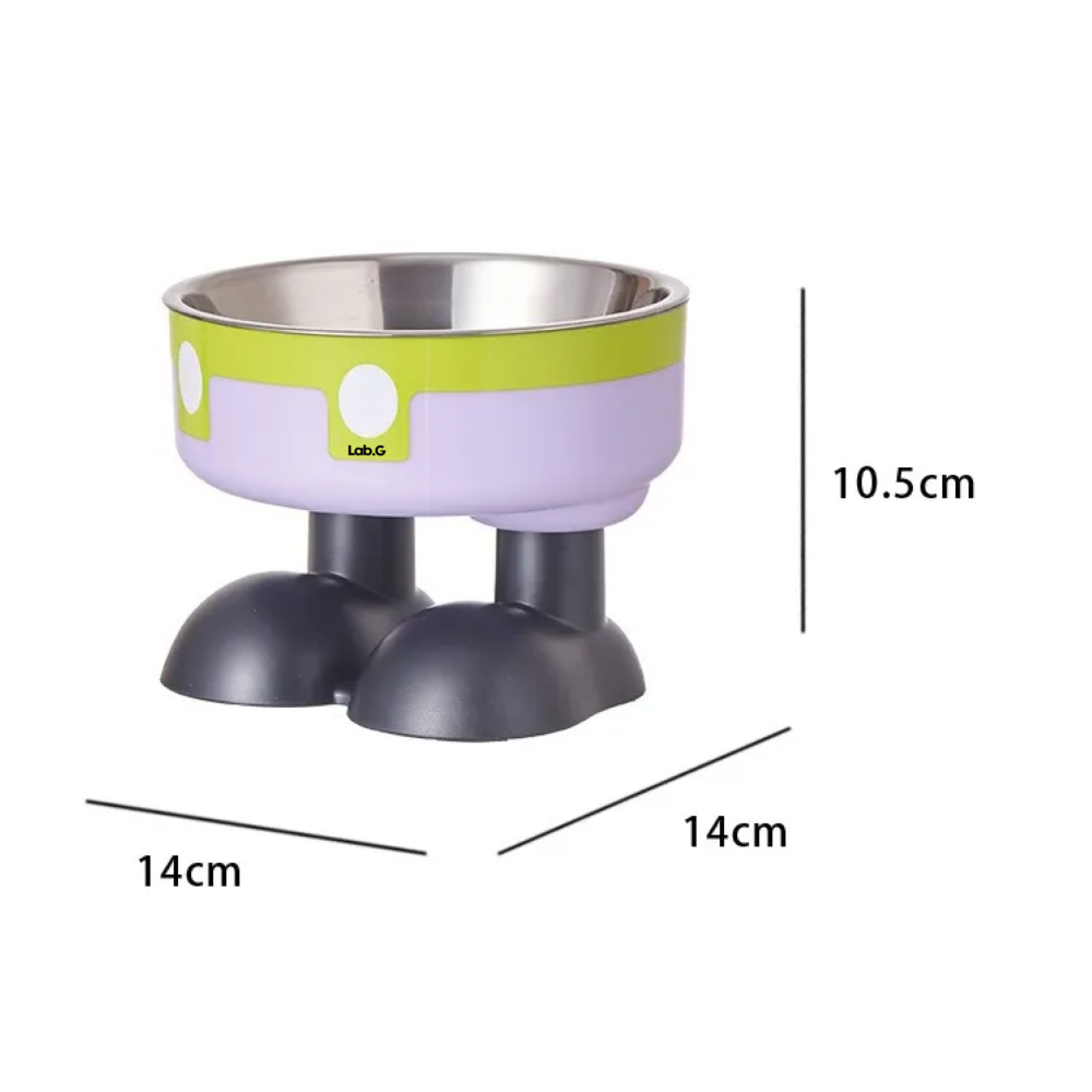 Foto 4 pulgar | 2pz Plato Comedero Elevado Mascota Lab.g, Rojo-verde