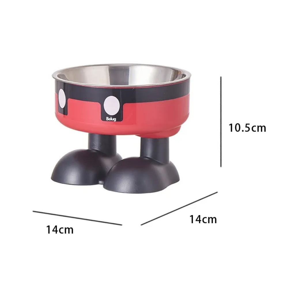 Foto 3 pulgar | 2pz Plato Comedero Elevado Mascota Belug, Rojo-verde