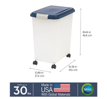 Foto 4 | Recipiente De Almacenamiento De Comida Para Perros Iris Usa Hermético Capacidad De 30 Kg - Venta Internacional.