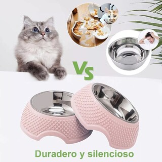 Foto 2 | Tazón Antiderrapante para Mascotas Eo Safe Imports ESI-7882 color Rosa 1 Par