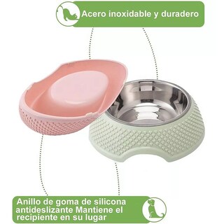 Foto 3 | Tazón Antiderrapante para Mascotas Eo Safe Imports ESI-7882 color Rosa 1 Par