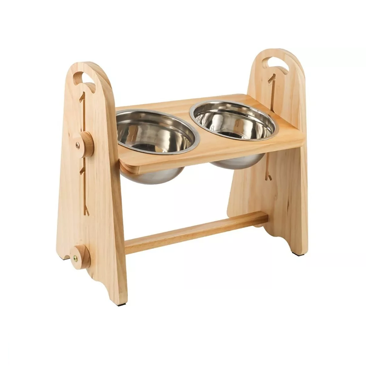 Plato Doble para Mascota con Altura Variable Antiderrapante Eo Safe Imports Esi-8421 color Beige