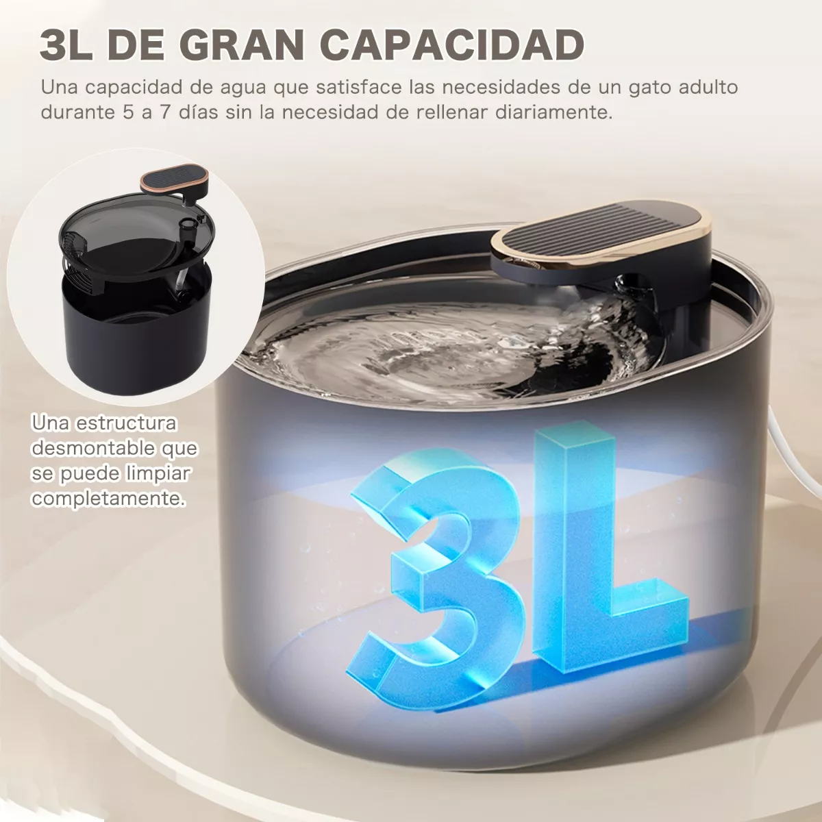 Foto 3 | Bebedero Automático para Perros y Gatos Eo Safe Imports ESI-10853 Negro