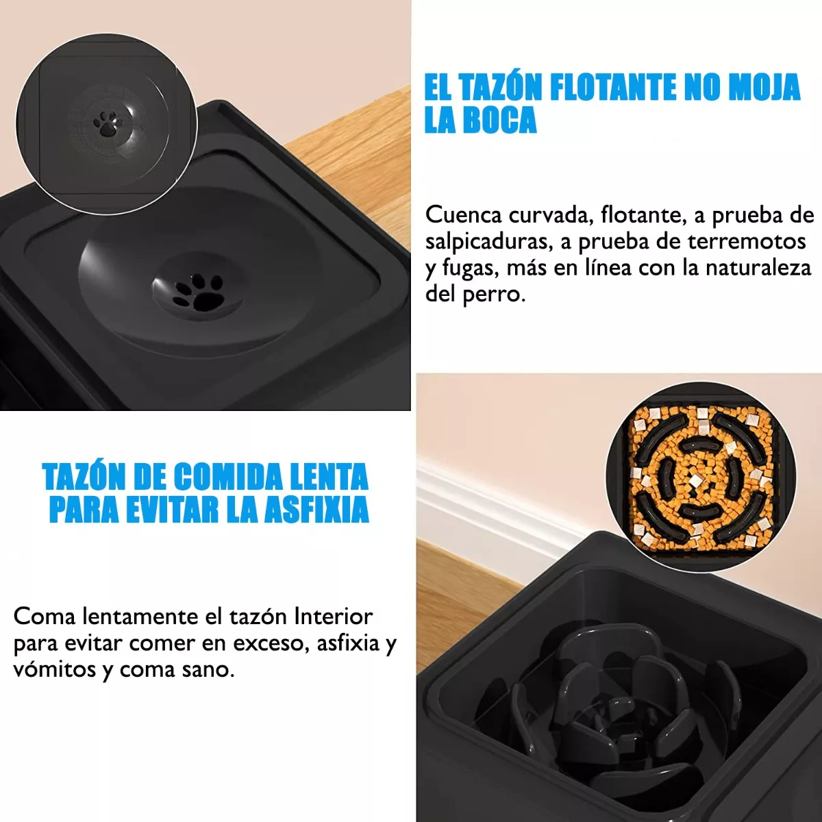 Foto 3 pulgar | Soporte Ajustables para Tazón de Perro Grande Eo Safe Imports ESI-10869 Negro 4 Alturas