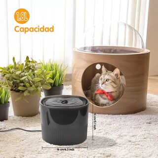 Foto 2 | Bebedero De Agua Automático Fuente Para Mascotas Eo Safe Imports Esi-11554 Negro