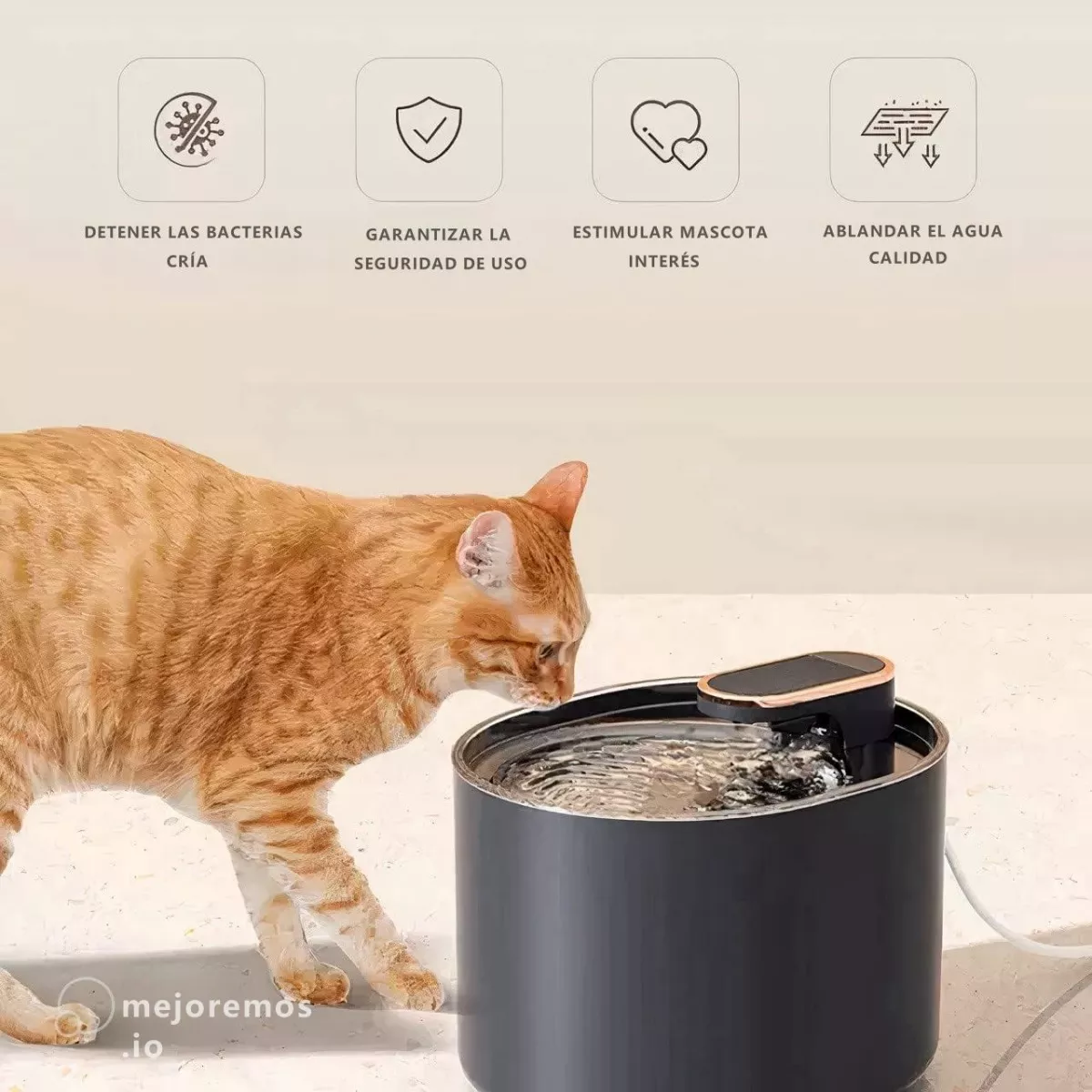 Foto 3 pulgar | Fuente para Mascotas Automática con Filtro para Perros 3L Eo Safe Imports Esi-11550 Negro