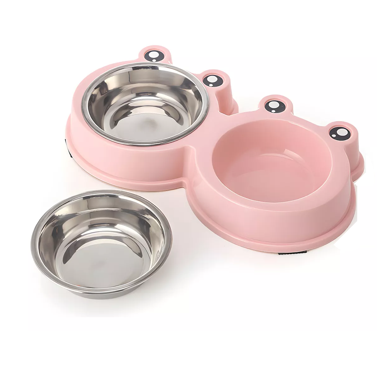 Foto 2 pulgar | Tazón Doble Plato para Perro Antiderrapante Acero Inoxidable Eo Safe Imports Esi-11552 Rosa