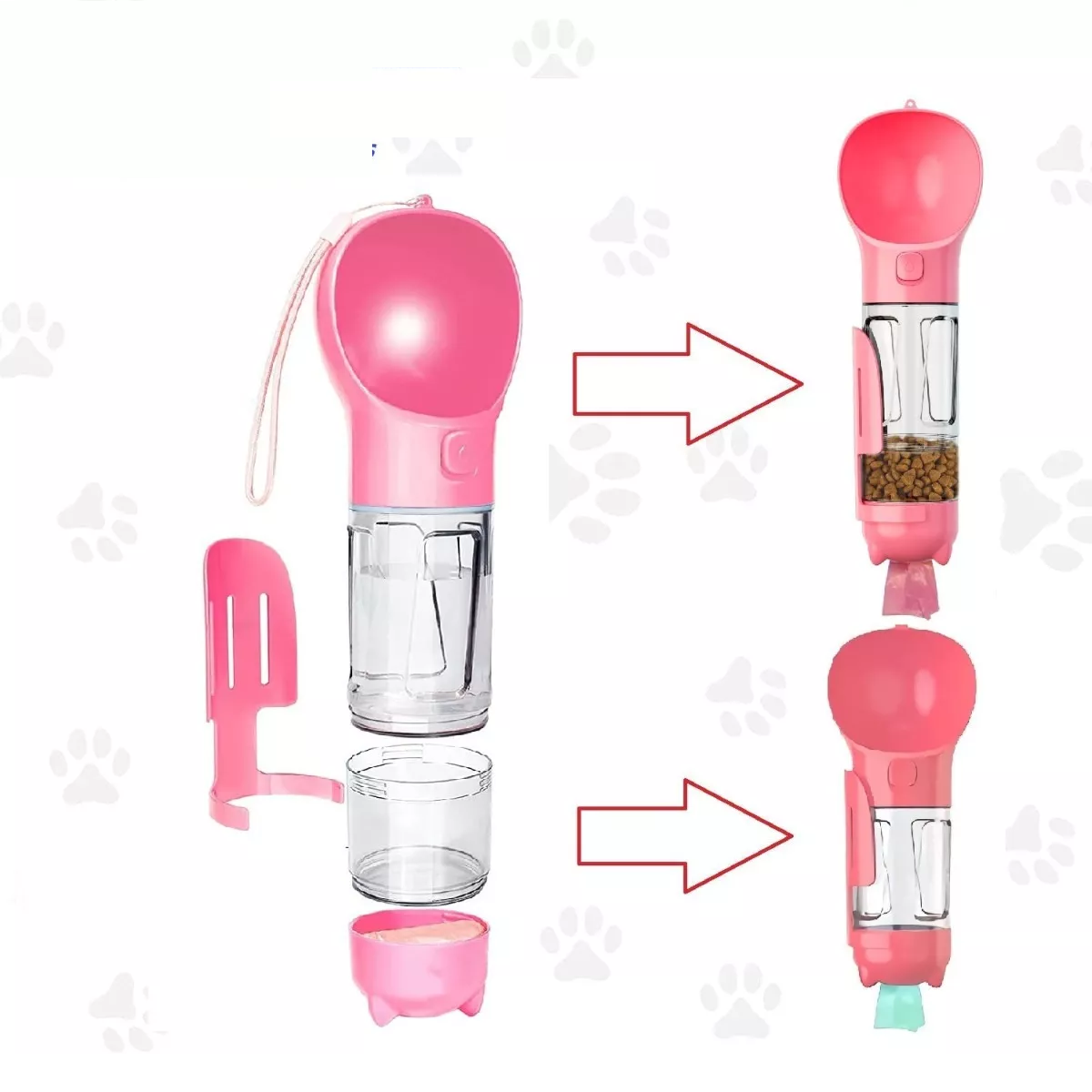 Foto 4 pulgar | Botella de Agua para Mascotas Bebedero 3 Bolsas Eo Safe Imports Esi-11548 Rosa