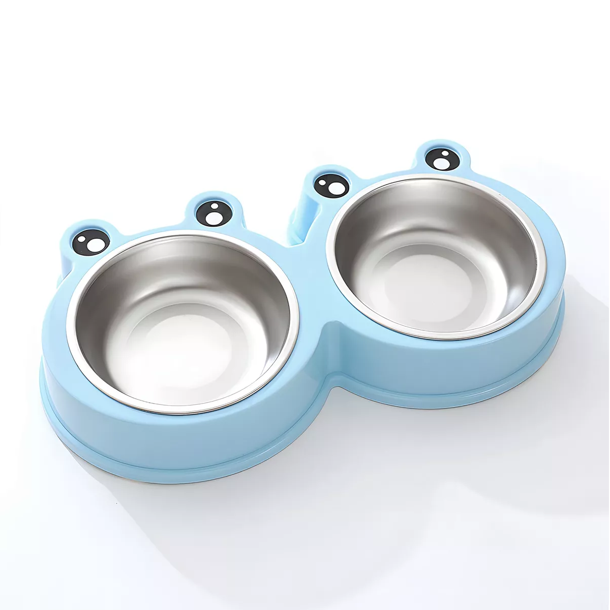 Foto 2 pulgar | Tazón Doble Plato para Perro Antiderrapante Acero Inoxidable Eo Safe Imports Esi-11553 Azul
