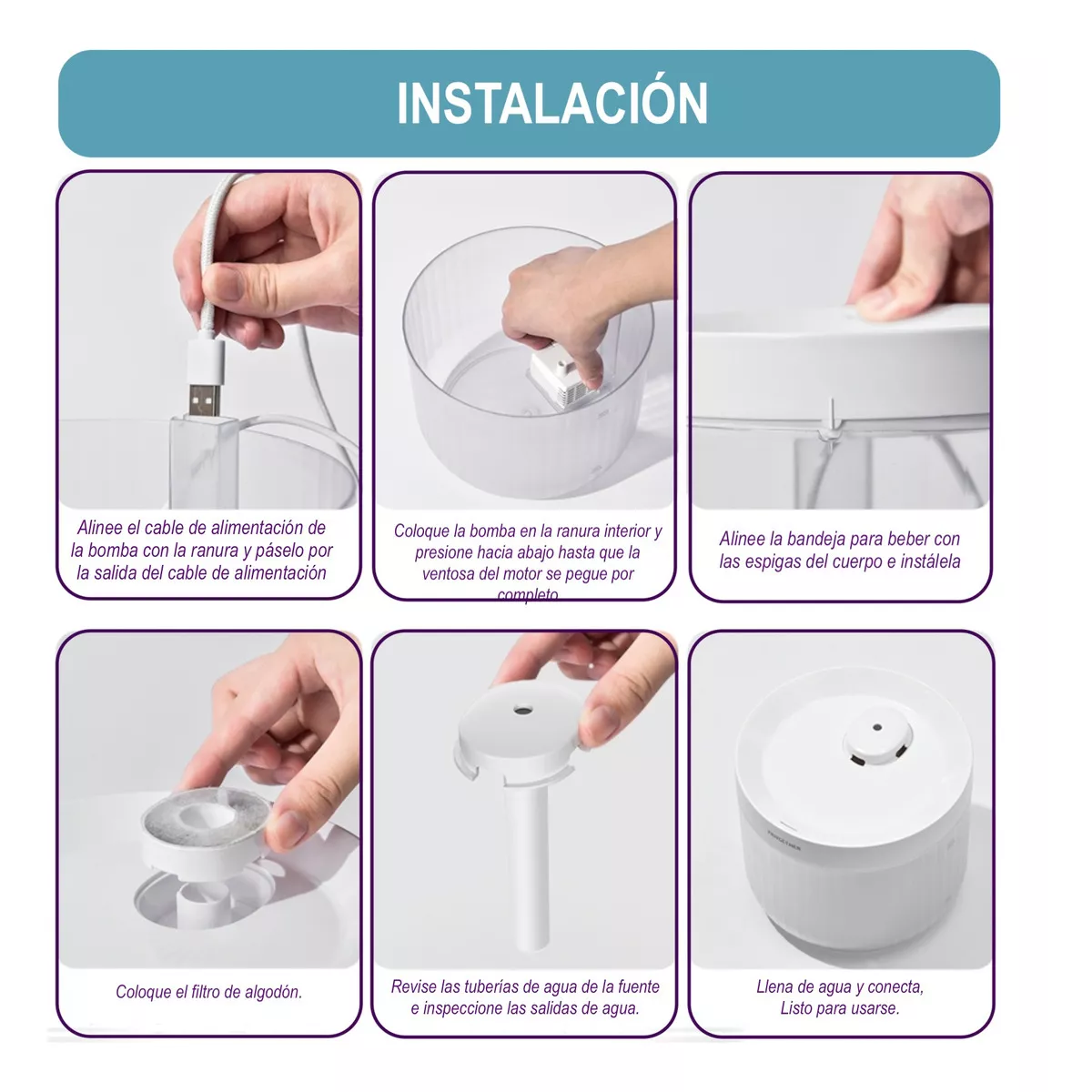 Foto 3 pulgar | Fuente Bebedero Automático Para Gatos Silenciosa 2.3l Eo Safe Imports Esi-14165 Blanco