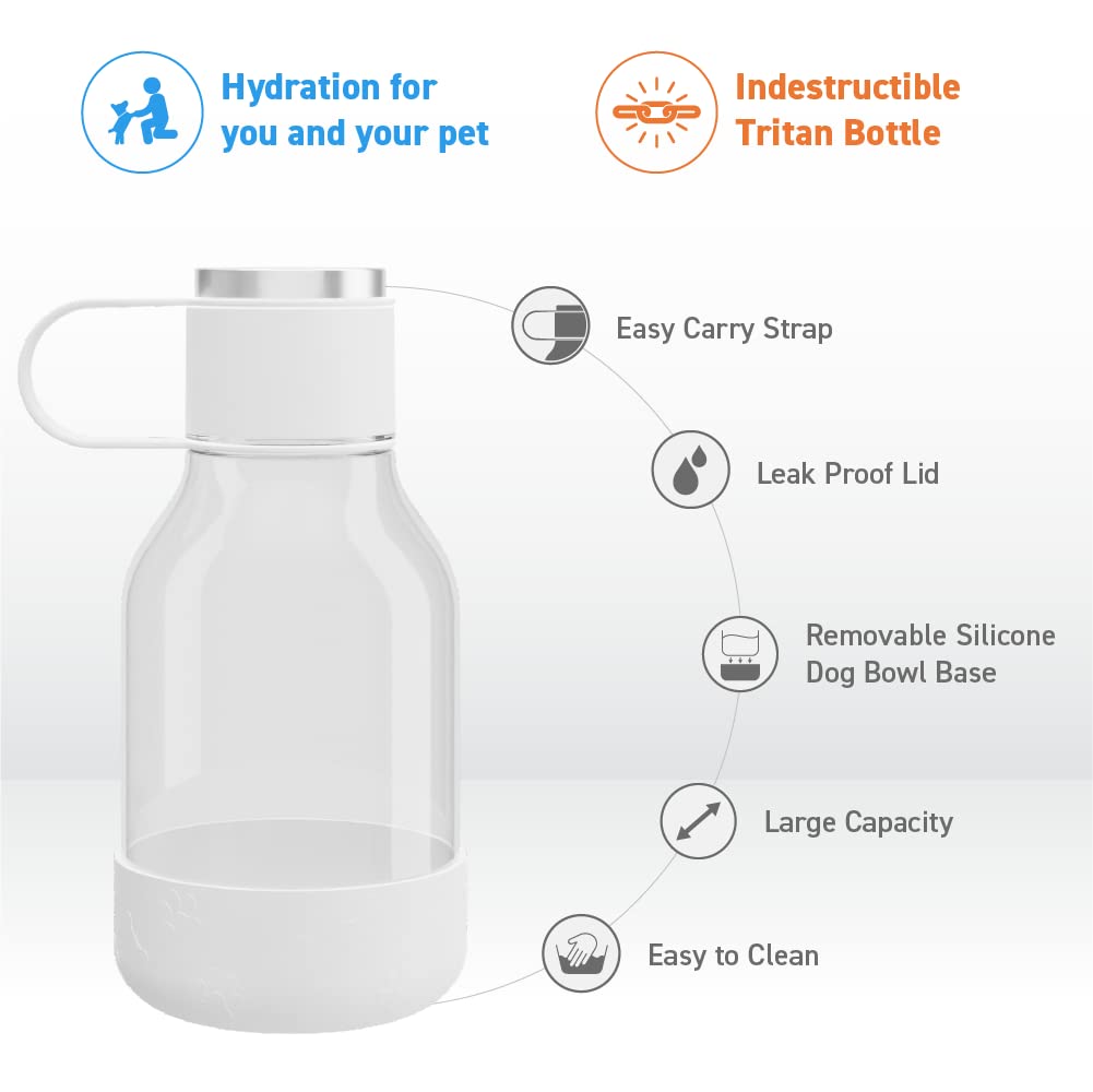 Foto 3 pulgar | Botella De Agua Con Cuenco Para Perros Adjunto Asobu Tritan De 1,5 L - Venta Internacional.