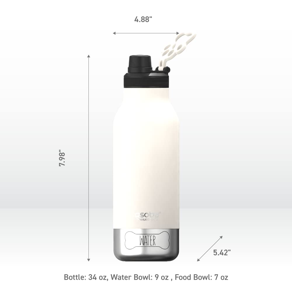 Foto 6 pulgar | Botella De Agua Asobu Dog Buddy De Acero Inoxidable De 1 Litro Con Cuenco - Venta Internacional.