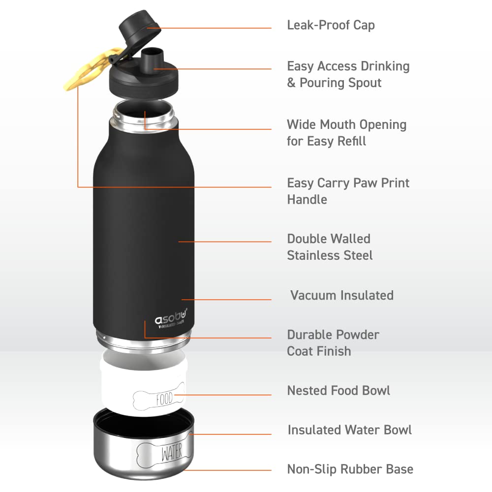 Foto 5 pulgar | Botella De Agua Asobu Dog Buddy Con Cuenco De Agua Para Perros De 1 Litro - Venta Internacional.