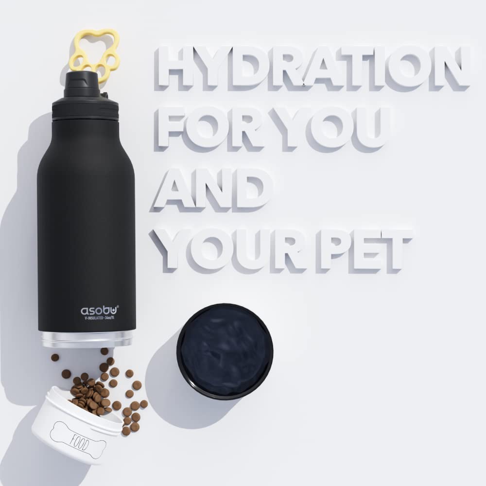 Foto 7 | Botella De Agua Asobu Dog Buddy Con Cuenco De Agua Para Perros De 1 Litro - Venta Internacional.