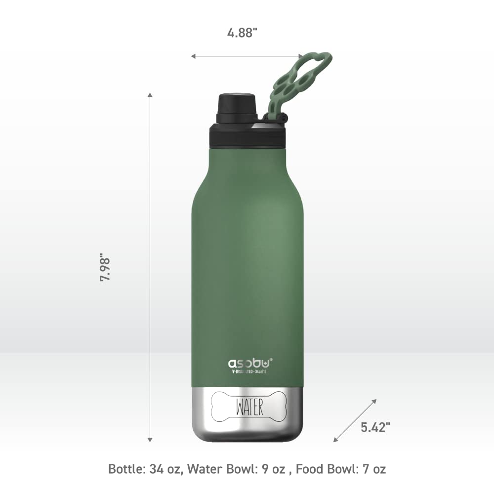 Foto 6 pulgar | Botella De Agua Asobu Dog Buddy Con Cuenco Extraíble Para Perros De 1 Litro - Venta Internacional.