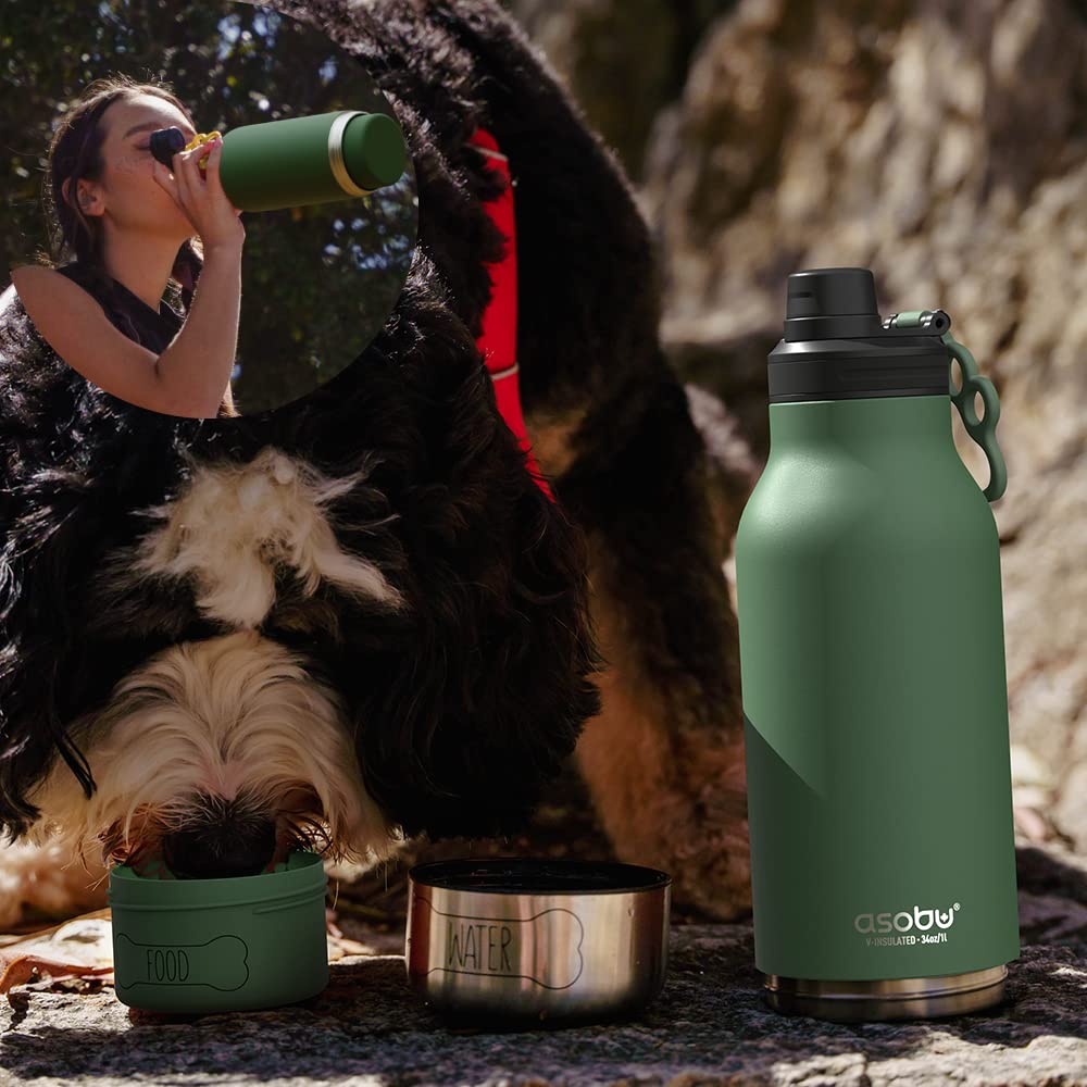 Foto 7 pulgar | Botella De Agua Asobu Dog Buddy Con Cuenco Extraíble Para Perros De 1 Litro - Venta Internacional.