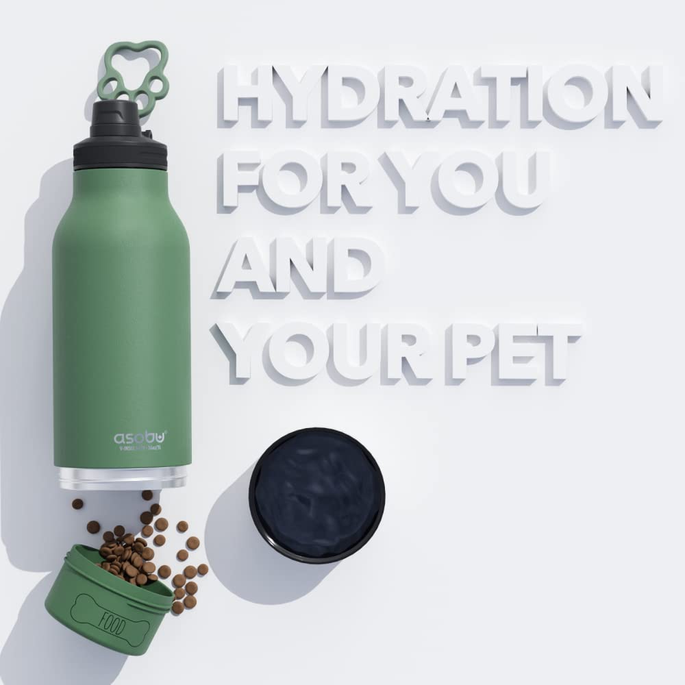 Foto 7 | Botella De Agua Asobu Dog Buddy Con Cuenco Extraíble Para Perros De 1 Litro - Venta Internacional.