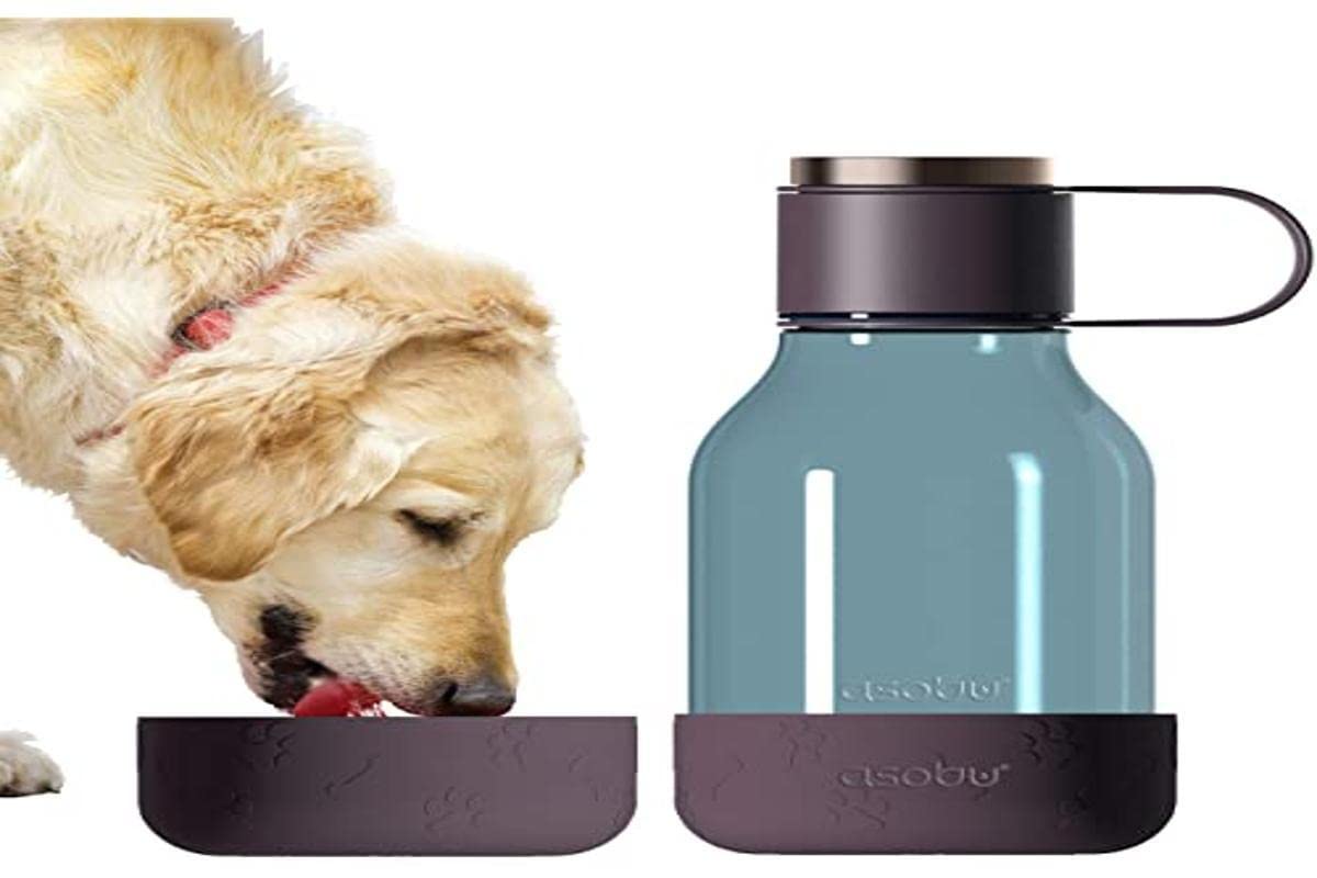 Foto 2 pulgar | Botella De Agua Con Cuenco Para Perros De 1,5 L Adjunto Asobu Tritan Burgandy - Venta Internacional.