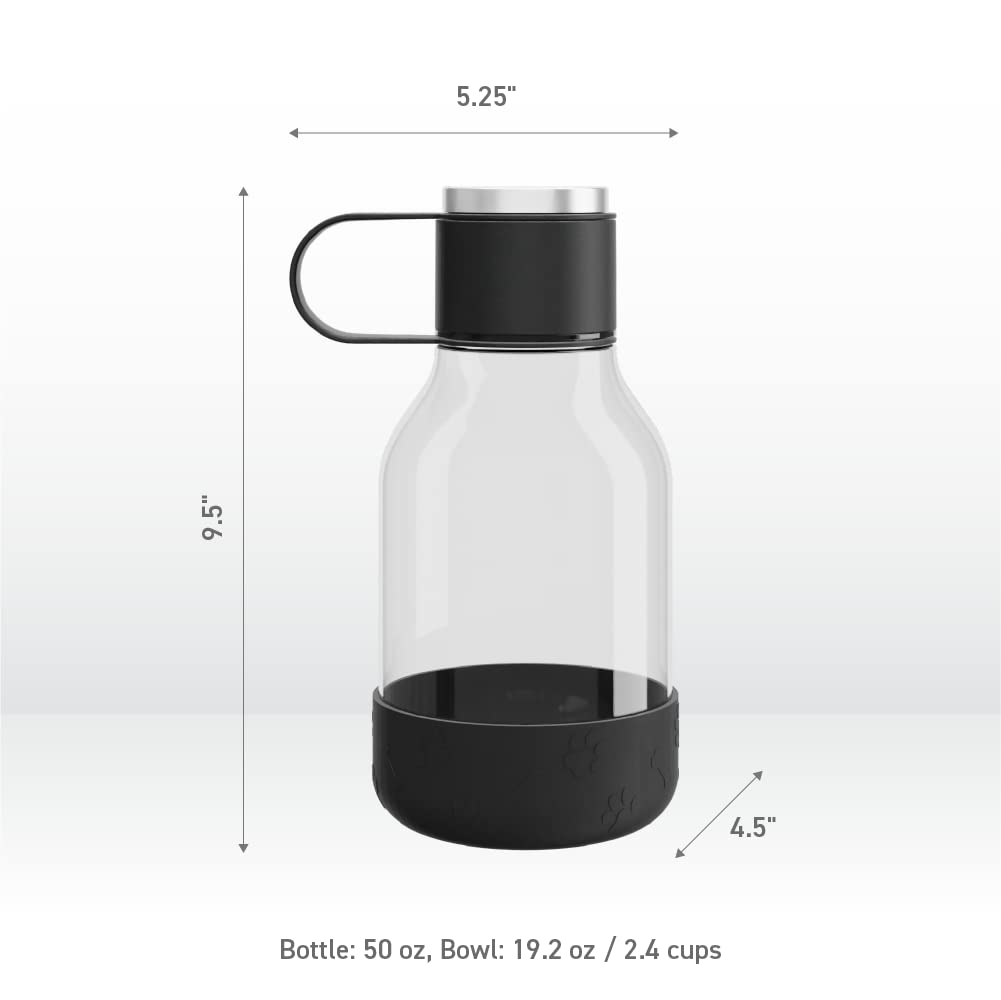 Foto 6 pulgar | Botella De Agua Con Cuenco Para Perros De 1,5 L Adjunto Asobu Tritan, Color Negro - Venta Internacional.