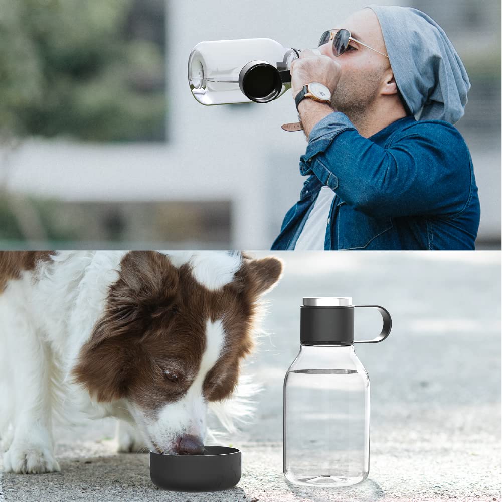 Foto 6 | Botella De Agua Con Cuenco Para Perros De 1,5 L Adjunto Asobu Tritan, Color Negro - Venta Internacional.