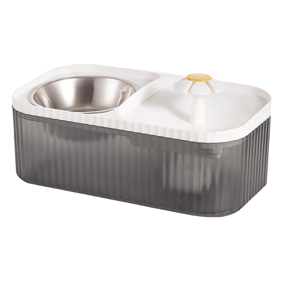 Foto 2 pulgar | Bebederos Para Gatos Comederos Para Perros Fuentes De Gran Capacidad Gris/blanco
