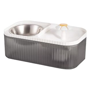 Foto 1 | Bebederos Para Gatos Comederos Para Perros Fuentes De Gran Capacidad Gris/blanco
