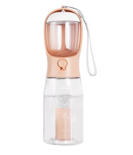 Foto 1 | Bebedero Para Perro Portátil 600 Ml Con Bolsa De Basura*3 Rosa/transparente