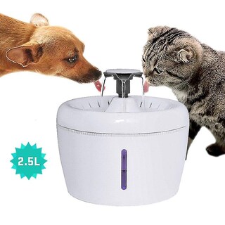 Foto 1 | Fuente De Agua Para Mascotas Huoguo, Usb Eléctrica, Capacidad 2,5 L, Blanca - Venta Internacional.