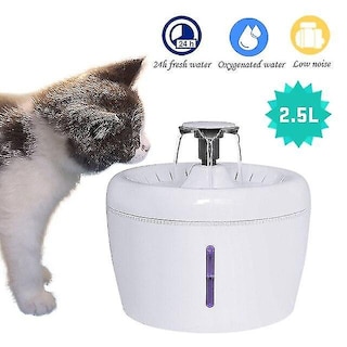 Foto 2 | Fuente De Agua Para Mascotas Huoguo, Usb Eléctrica, Capacidad 2,5 L, Blanca - Venta Internacional.