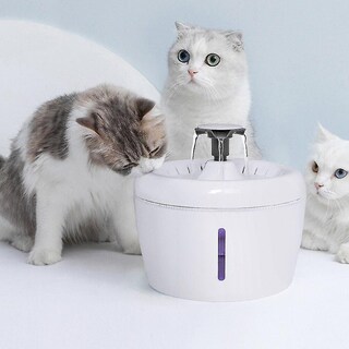 Foto 3 | Fuente De Agua Para Mascotas Huoguo, Usb Eléctrica, Capacidad 2,5 L, Blanca - Venta Internacional.