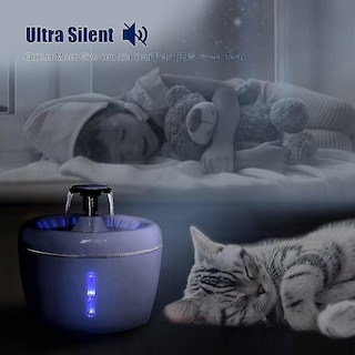 Foto 4 | Fuente De Agua Para Mascotas Huoguo, Usb Eléctrica, Capacidad 2,5 L, Blanca - Venta Internacional.