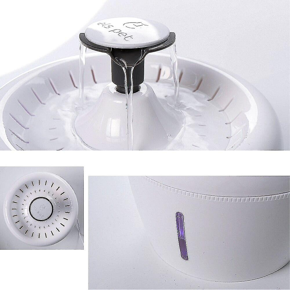 Foto 6 pulgar | Fuente De Agua Para Mascotas Huoguo, Usb Eléctrica, Capacidad 2,5 L, Blanca - Venta Internacional.