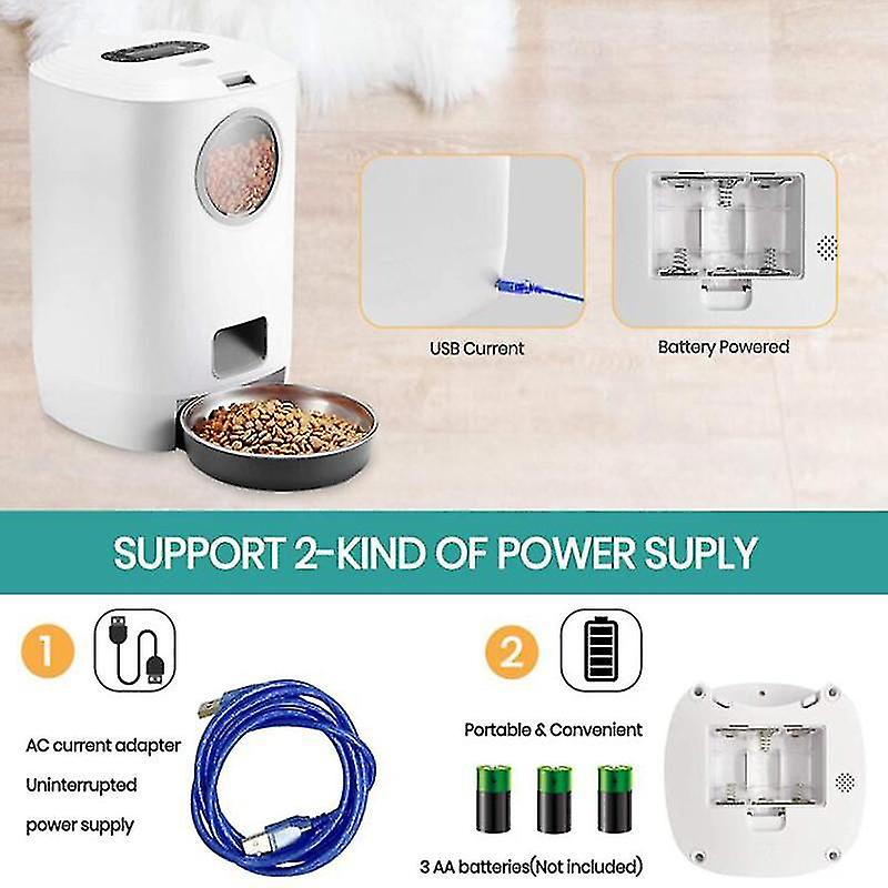 Foto 6 pulgar | Comedero Para Mascotas Smart Automatic, 4,5 L, Para Perros Y Gatos - Venta Internacional.