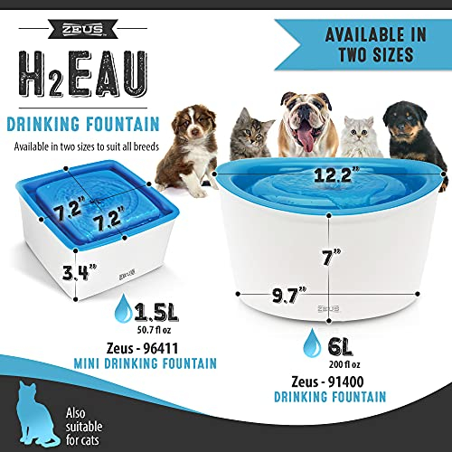 Foto 8 pulgar | Dispensador De Agua Zeus Fresh & Clear Para Perro Y Gato 6l - Venta Internacional.