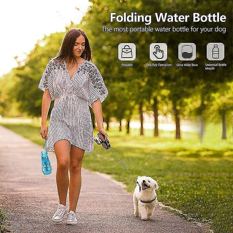Foto 3 pulgar | Bebederos Para Botellas De Agua Para Perros, Portátiles, Plegables, Azules - Venta Internacional.
