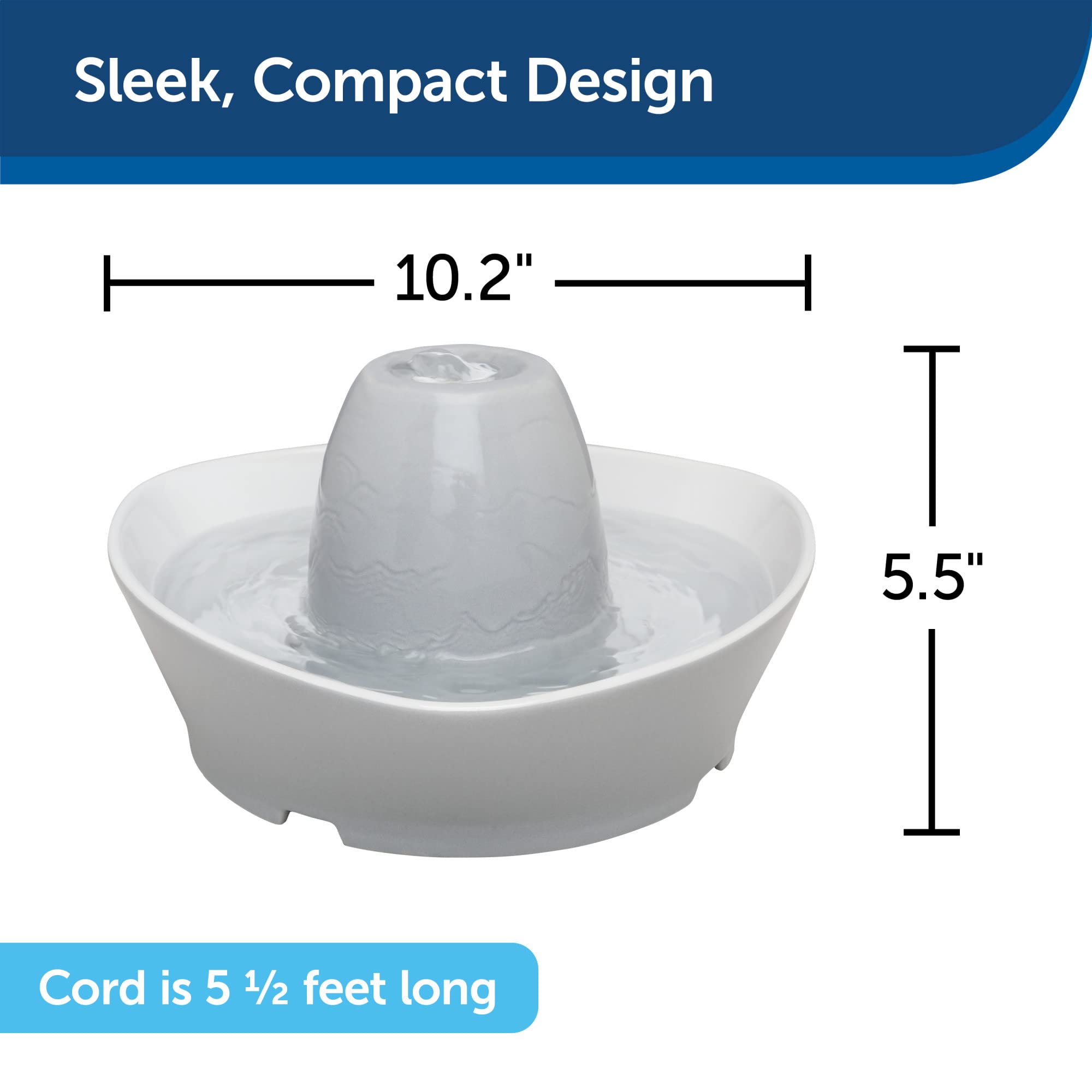 Foto 2 | Fuente Para Mascotas Petsafe Creekside Ceramic, Capacidad De Agua De 1,8 Litros - Venta Internacional.