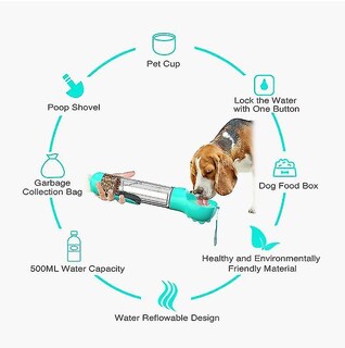 Foto 4 | Botella De Agua Portátil Para Mascotas, Vaso Para Beber De 300 Ml Para Perros - Venta Internacional.