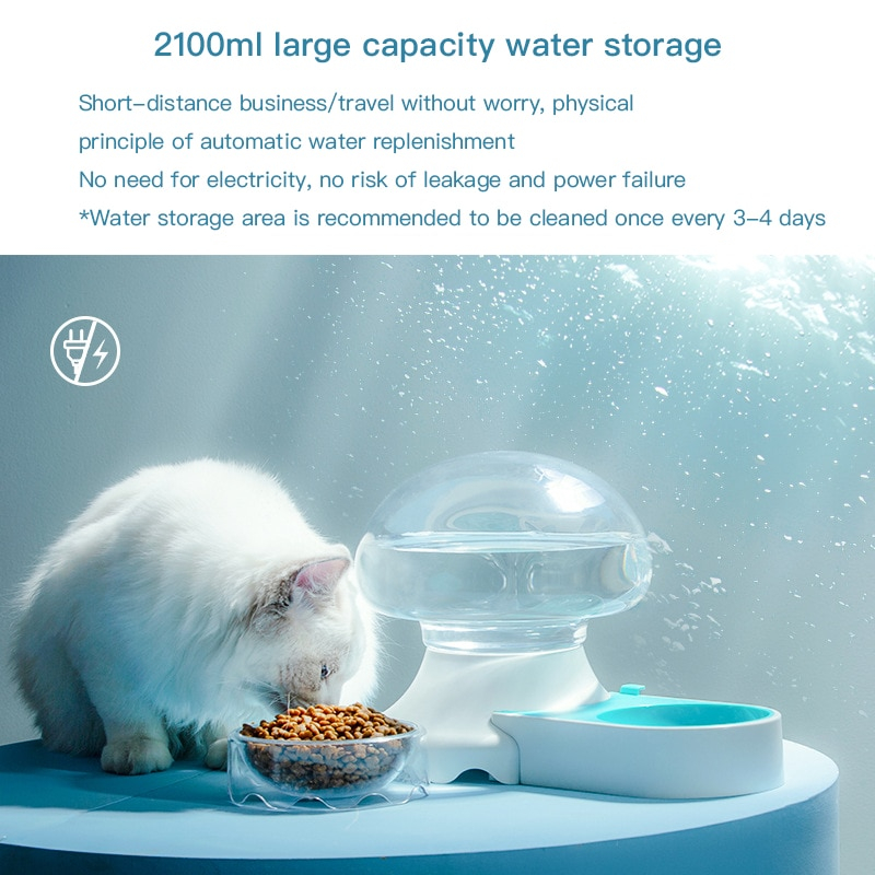 Foto 3 pulgar | Fuente Automática De Agua Para Gatos Con Doble Cuenco, 2,1 L, Sanlin Beans - Venta Internacional.