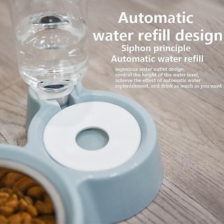 Foto 4 | Dispensadores De Comida, Cuencos Para Mascotas, Juego De Agua Automático Antivuelco - Venta Internacional.