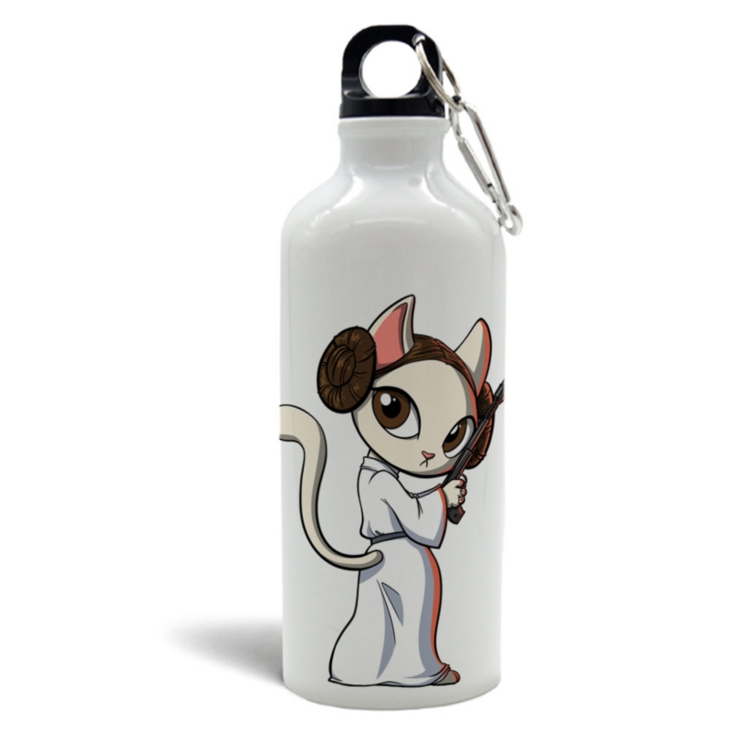 Botella De Agua Solo Para Mascotas Leia Cat De Aluminio, 600 Ml - Venta Internacional.