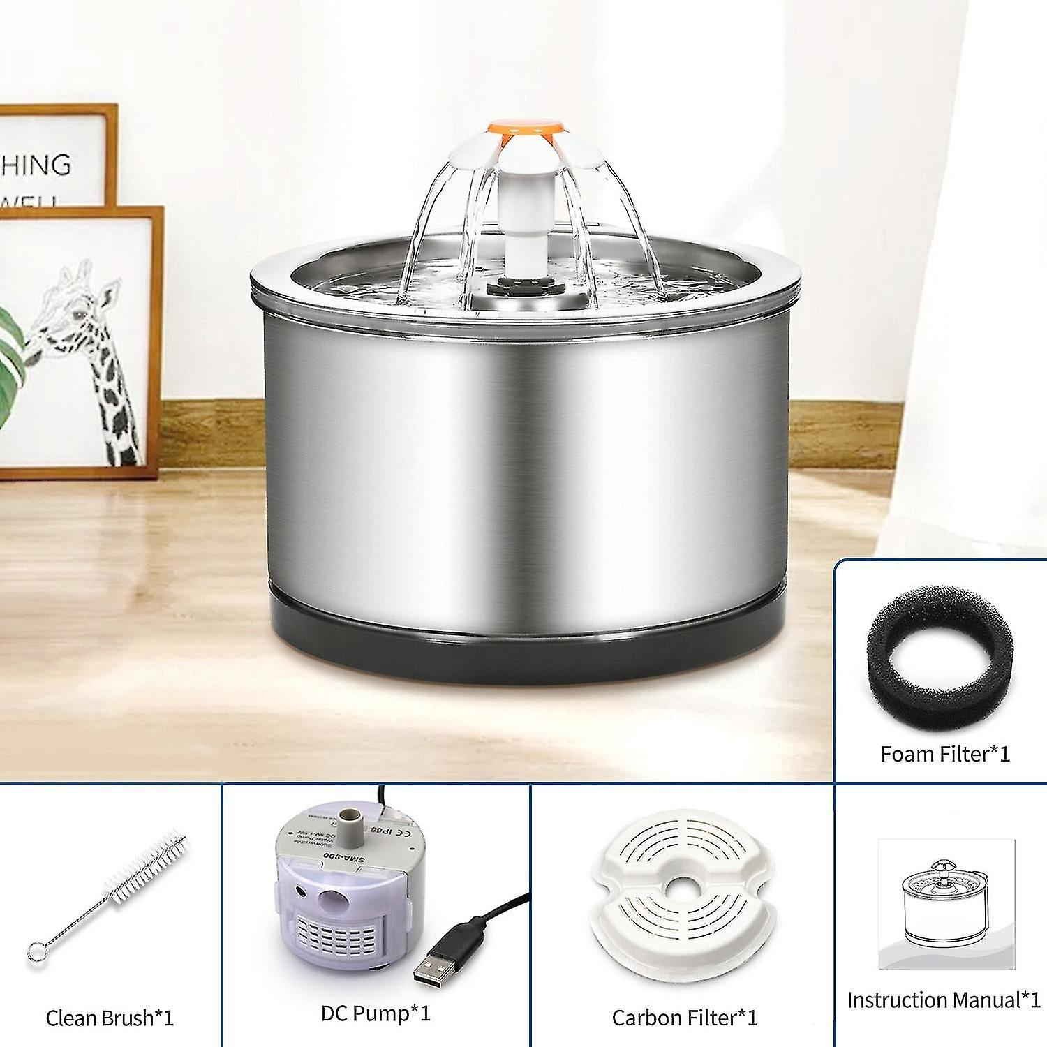 Foto 3 pulgar | Fuente De Agua Para Mascotas Huoguo Eu Usb Automática Para Gatos Y Perros, 2,5 L - Venta Internacional.