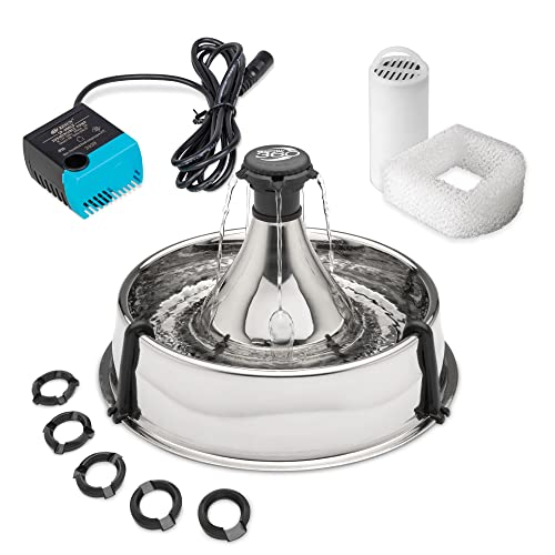 Fuente De Agua Para Mascotas Petsafe Stainless 360 - 3.8l Con Filtros - Venta Internacional.